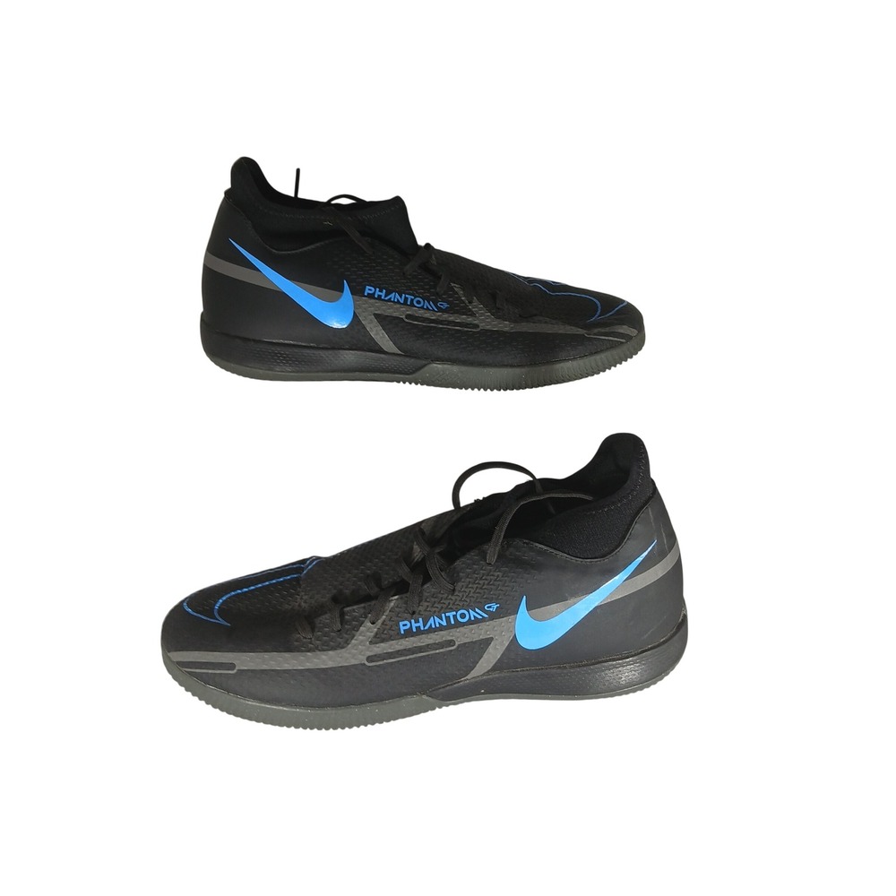 Nike Phantom GT Academy IC Soccer Shoes 8 Black Blue Indoor Cleats‎ DC0800-004